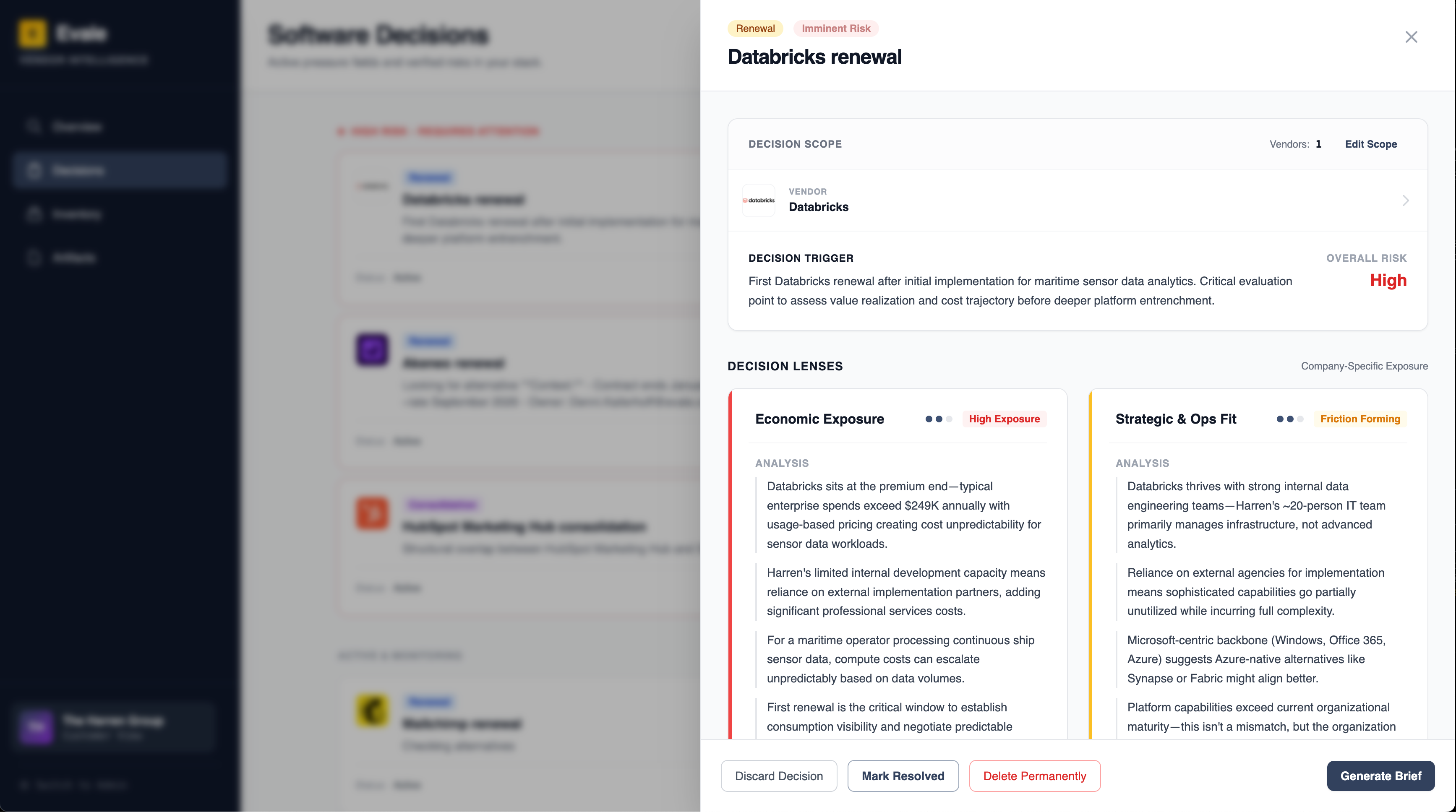Evale workspace screenshot
